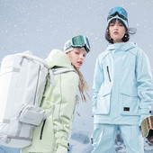 Zimné lyžiarske bundy s kapucňou, dámske a pánske teplé snehové športy, horské dámske kabáty, snowboardové vrchné oblečenie, vetruodolné pánske teplákové súpravy