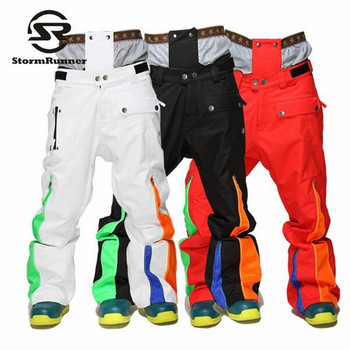 StormRunner Гореща разпродажба Зимен нов стил Мъжки панталони за сняг Безплатна доставка Борд Водоустойчив топъл предпазител за кръста Мъжки ски панталони