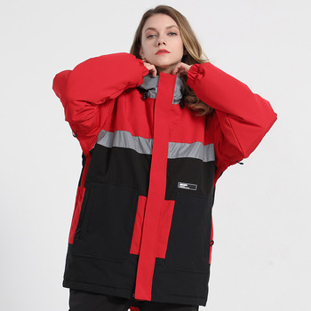 Χειμερινά αθλήματα Snow Jacket Ανδρικά παλτά για σκι, ζεστά ανδρικά παλτά Γυναικεία αντανακλαστική κουκούλα Snowboard Γυναικεία πανωφόρια αντιανεμική φόρμα