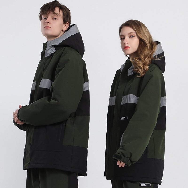 Zimná športová snehová bunda pre mužov, outdoorová teplá lyžiarska bunda pre ženy, reflexná s kapucňou, snowboardová dámska vrchná bielizeň, vetruodolná tepláková súprava