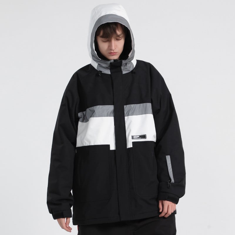 Zimná športová snehová bunda pre mužov, outdoorová teplá lyžiarska bunda pre ženy, reflexná s kapucňou, snowboardová dámska vrchná bielizeň, vetruodolná tepláková súprava