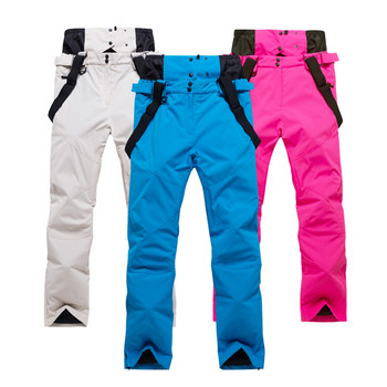 Нови ски панталони за мъже и жени на открито, висококачествени ветроустойчиви водоустойчиви топли двойки панталони за сняг, зимни ски панталони за сноуборд