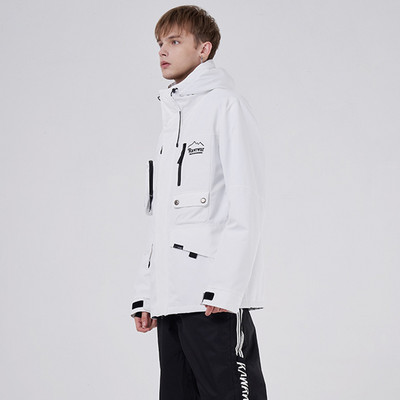 2022 Horská lyžiarska bunda s kapucňou, dámska zimná športová pánska snehová outdoorová bunda, teplá pánska snowboardová vetruodolná nepremokavá vrchná bunda