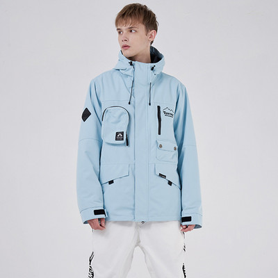 2022 Horská lyžiarska bunda s kapucňou, dámska zimná športová pánska snehová outdoorová bunda, teplá pánska snowboardová vetruodolná nepremokavá vrchná bunda