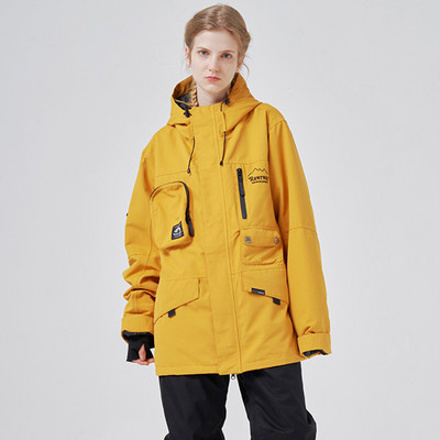 2022 Horská lyžiarska bunda s kapucňou, dámska zimná športová pánska snehová outdoorová bunda, teplá pánska snowboardová vetruodolná nepremokavá vrchná bunda