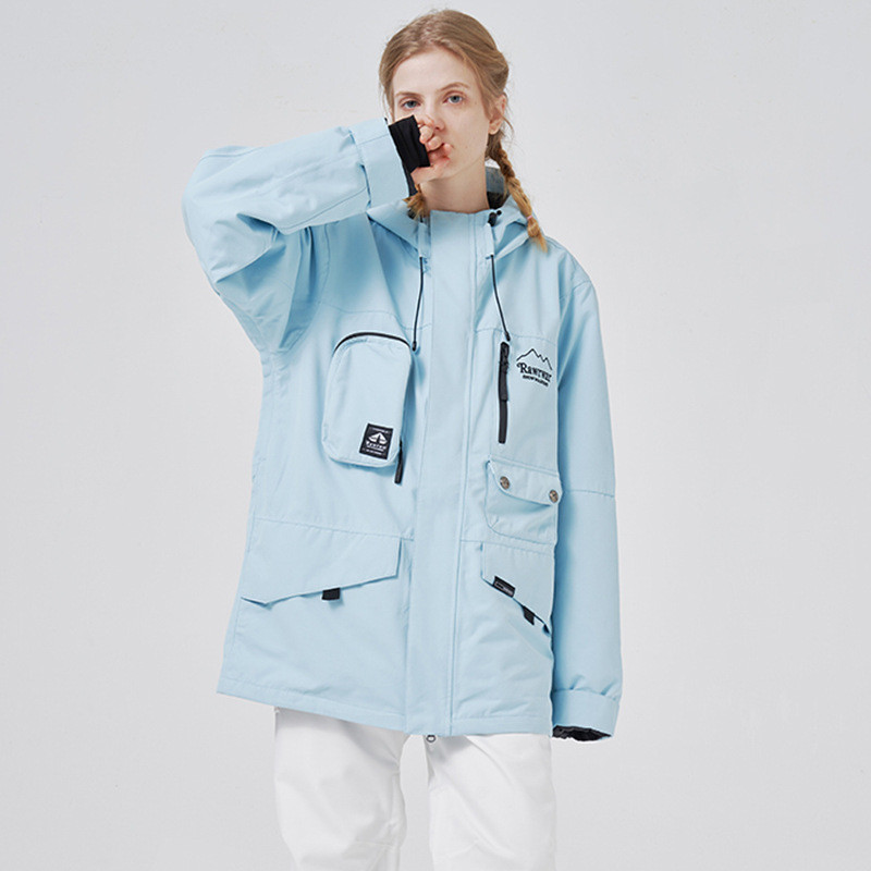 2022 Horská lyžiarska bunda s kapucňou, dámska zimná športová pánska snehová outdoorová bunda, teplá pánska snowboardová vetruodolná nepremokavá vrchná bunda