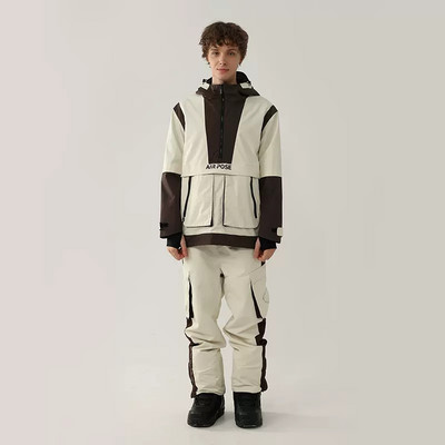 Γυναικείο κοστούμι σκι χειμώνα 2022 Ζεστό τζάκετ για σνόουμπορντ εξωτερικού χώρου Ανδρικές φόρμες με κουκούλα σετ σκι Αντιανεμικό αδιάβροχο παντελόνι χιονιού