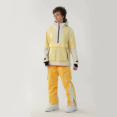 Γυναικείο κοστούμι σκι χειμώνα 2022 Ζεστό τζάκετ για σνόουμπορντ εξωτερικού χώρου Ανδρικές φόρμες με κουκούλα σετ σκι Αντιανεμικό αδιάβροχο παντελόνι χιονιού