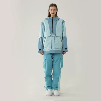 Γυναικείο κοστούμι σκι χειμώνα 2022 Ζεστό τζάκετ για σνόουμπορντ εξωτερικού χώρου Ανδρικές φόρμες με κουκούλα σετ σκι Αντιανεμικό αδιάβροχο παντελόνι χιονιού