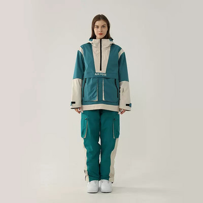 Γυναικείο κοστούμι σκι χειμώνα 2022 Ζεστό τζάκετ για σνόουμπορντ εξωτερικού χώρου Ανδρικές φόρμες με κουκούλα σετ σκι Αντιανεμικό αδιάβροχο παντελόνι χιονιού