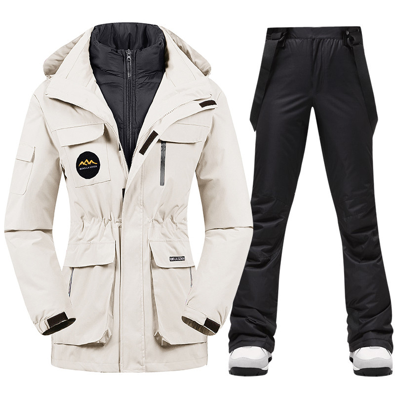Zimný lyžiarsky overal pre ženy, vysoko kvalitná lyžiarska bunda, nohavice, teplé, nepremokavé, vetruodolné, lyžiarske a snowboardové overaly