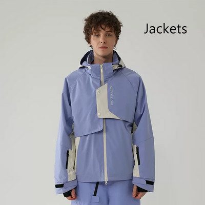 Zimná nová lyžiarska bunda, outdoorové turistické bundy, pánska snowboardová bunda, vetruodolná nepremokavá lyžiarska bunda, dámska kapucňa, voľná teplá bunda