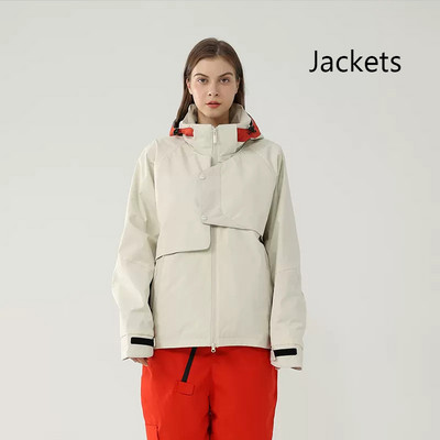 Zimná nová lyžiarska bunda, outdoorové turistické bundy, pánska snowboardová bunda, vetruodolná nepremokavá lyžiarska bunda, dámska kapucňa, voľná teplá bunda