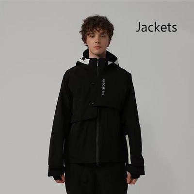 Zimná nová lyžiarska bunda, outdoorové turistické bundy, pánska snowboardová bunda, vetruodolná nepremokavá lyžiarska bunda, dámska kapucňa, voľná teplá bunda