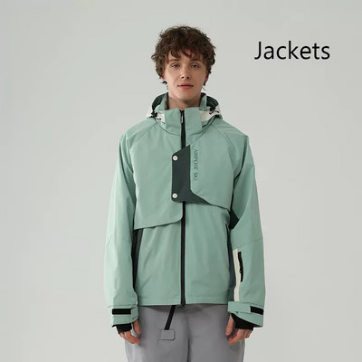 Zimná nová lyžiarska bunda, outdoorové turistické bundy, pánska snowboardová bunda, vetruodolná nepremokavá lyžiarska bunda, dámska kapucňa, voľná teplá bunda