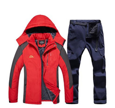 Costum de schi de iarnă 2020 pentru bărbați, impermeabil, rezistent la vânt, super cald, din fleece, haină de zăpadă, pentru bărbați, seturi de jachete și pantaloni de snowboard.