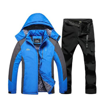 Costum de schi de iarnă 2020 pentru bărbați, impermeabil, rezistent la vânt, super cald, din fleece, haină de zăpadă, pentru bărbați, seturi de jachete și pantaloni de snowboard.