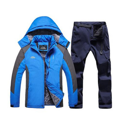 Costum de schi de iarnă 2020 pentru bărbați, impermeabil, rezistent la vânt, super cald, din fleece, haină de zăpadă, pentru bărbați, seturi de jachete și pantaloni de snowboard.