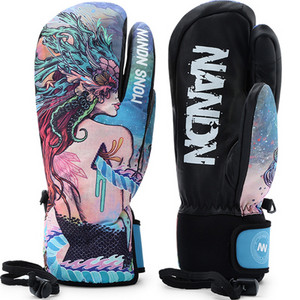 Pánske/dámske lyžiarske rukavice z pravej kože, palčiaky, nepremokavé, dotykové, snowboardové rukavice, zimné teplé flísové rukavice na snežný skúter a motocykel