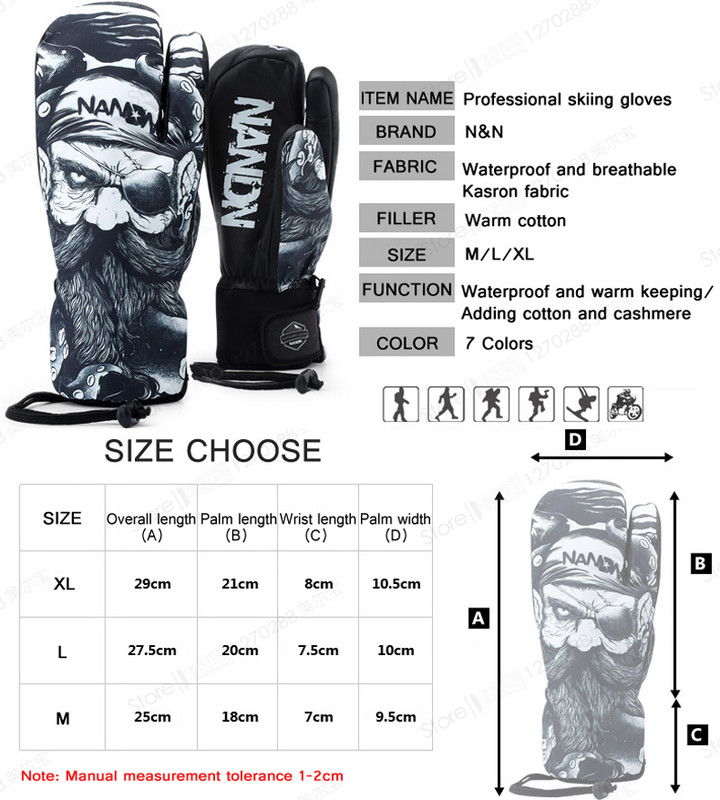 Pánske/dámske lyžiarske rukavice z pravej kože, palčiaky, nepremokavé, dotykové, snowboardové rukavice, zimné teplé flísové rukavice na snežný skúter a motocykel