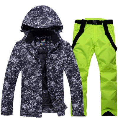 Zimné nové lyžiarske súpravy Dámske overaly Pánske outdoorové športové horské snowboardové bundy Termo nohavice Lyžiarske obleky Vetruodolné Vodotesné