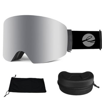 LOCLE OTG Ski Goggle Snowboard Mask For Men Women Ski Eyewear Anti-fog Cylindrical UV400 Motorcycle Snowmobile Glasses Adult