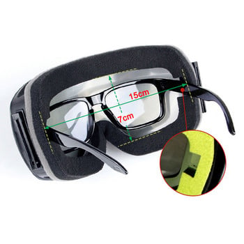 LOCLE OTG Ski Goggle Snowboard Mask For Men Women Ski Eyewear Anti-fog Cylindrical UV400 Motorcycle Snowmobile Glasses Adult