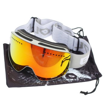 Магнитни двуслойни лещи Ски очила Маски против мъгла UV400 Сноуборд очила Ски очила Очила за мъже жени с калъф
