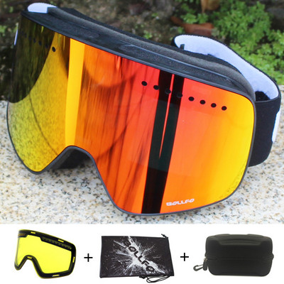 Magnetske dvoslojne leće Skijaške naočale Maske protiv magljenja UV400 Snowboard naočale Skijaške naočale Naočale za muškarce žene s futrolom