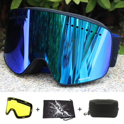 Magnetske dvoslojne leće Skijaške naočale Maske protiv magljenja UV400 Snowboard naočale Skijaške naočale Naočale za muškarce žene s futrolom