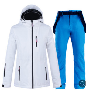 Bijelo odijelo za snijeg Zimska odjeća za daskanje na snijegu Vodootporna i otporna na vjetar Skijaška jakna za vanjske prilike i podlizice Kompleti hlača za snijeg