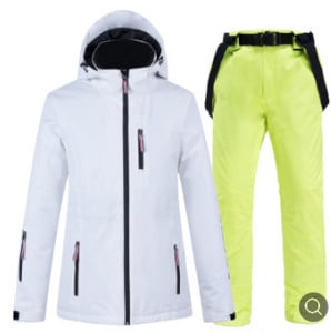 Bijelo odijelo za snijeg Zimska odjeća za daskanje na snijegu Vodootporna i otporna na vjetar Skijaška jakna za vanjske prilike i podlizice Kompleti hlača za snijeg
