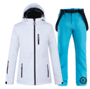 Bijelo odijelo za snijeg Zimska odjeća za daskanje na snijegu Vodootporna i otporna na vjetar Skijaška jakna za vanjske prilike i podlizice Kompleti hlača za snijeg