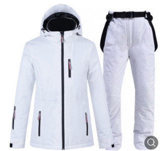 Bijelo odijelo za snijeg Zimska odjeća za daskanje na snijegu Vodootporna i otporna na vjetar Skijaška jakna za vanjske prilike i podlizice Kompleti hlača za snijeg