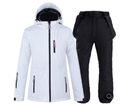 Bijelo odijelo za snijeg Zimska odjeća za daskanje na snijegu Vodootporna i otporna na vjetar Skijaška jakna za vanjske prilike i podlizice Kompleti hlača za snijeg