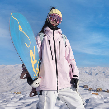 Зимен топъл дамски ски костюм, якета, ветроустойчиви мъжки снежни палта с качулка, спортни външни женски анцузи, планински мъжки връхни дрехи, дрехи