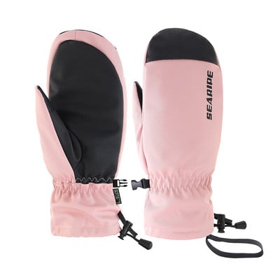 Fleece Ζεστά γάντια για γυναίκες Χειμερινά θερμαινόμενα γάντια για χιόνι Γάντια σνόουμπορντ εξωτερικού χώρου Γυναικείο γάντι Waterpoof αθλητικός άντρας Ρούχα βουνού