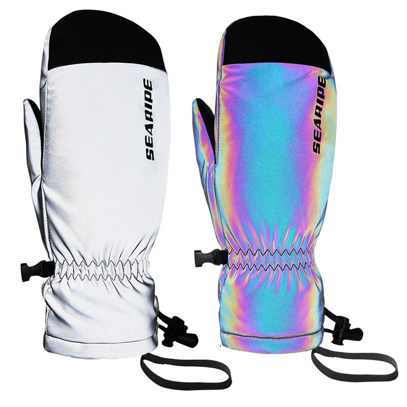 Fleece Ζεστά γάντια για γυναίκες Χειμερινά θερμαινόμενα γάντια για χιόνι Γάντια σνόουμπορντ εξωτερικού χώρου Γυναικείο γάντι Waterpoof αθλητικός άντρας Ρούχα βουνού