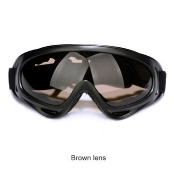 1 бр. Зимни ски очила Имитация на пръски за каране Ветроустойчиви против замъгляване Очила за спорт на открито Очила с черна рамка Пясъчни очила за възрастни