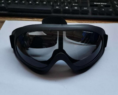 1kom Zimske skijaške naočale Imitacija prskanja, otporne na vjetar, protiv magljenja, Sportske naočale na otvorenom, oči, naočale s crnim okvirom, naočale za pijesak, odrasle