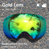 Sunny Cloudy Leća za skijaške naočale GOG-201 protiv magljenja UV400 velike sferične skijaške naočale naočale za snijeg leće za naočale (samo leće)