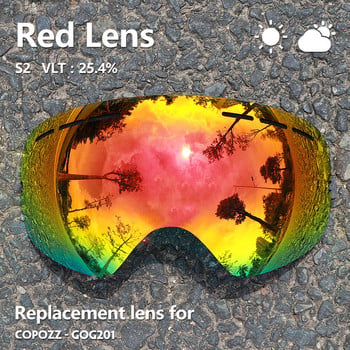 Sunny Cloudy Леща за ски очила GOG-201 против замъгляване UV400 големи сферични ски очила очила за сняг лещи за очила (само лещи)