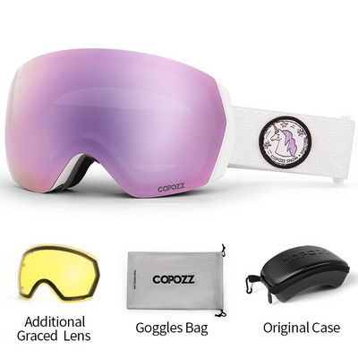 COPOZZ Brand Profesionalne skijaške naočale Dvoslojne protiv magljenja UV400 Muškarci Žene Zimske naočale za motorne sanke Sportske naočale za snowboard