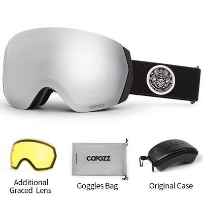 COPOZZ Brand Profesionalne skijaške naočale Dvoslojne protiv magljenja UV400 Muškarci Žene Zimske naočale za motorne sanke Sportske naočale za snowboard
