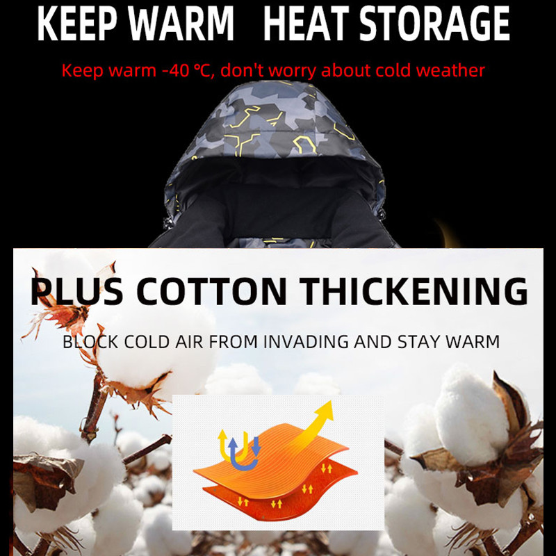 Costum de schi de camuflaj pentru bărbați de iarnă, rezistent la vânt, impermeabil, respirabil, cald, jachetă și pantaloni de snowboard de înaltă calitate