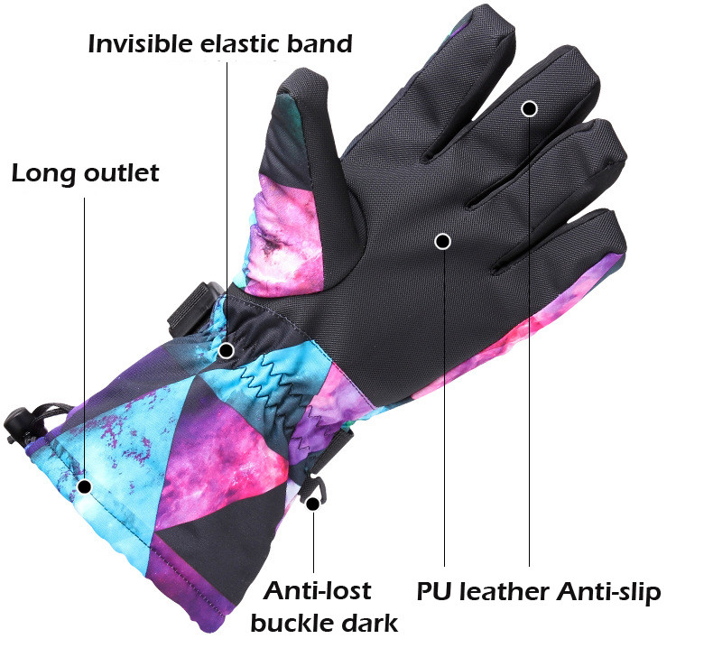 Zimske tople skijaške rukavice za snowboarding muškarci žene dječje rukavice za snijeg vodootporne skijaške motorne sanke Handschoemen Air+ XS SML XL