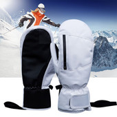 Muškarci Žene Zima Skijanje Snowboarding Može Zaslon osjetljiv na dodir Vodootporne Termalne Debele Rukavice za snijeg Motorne sanke Rukavice Crno Bijelo Sivo