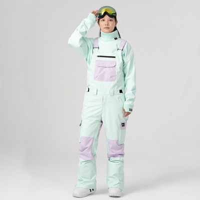 Nove skijaške hlače Macaron boje otporne na vjetar vodootporne jednodijelne patchwork skijaške hlače muškarci žene sportske hlače na otvorenom
