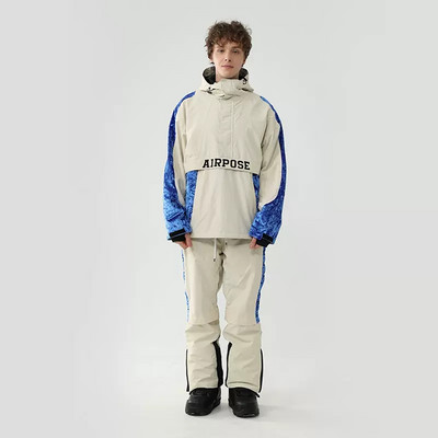 2023 Costum de schi pentru femei Jachetă de snowboard în aer liber caldă pentru bărbați Set de schi cu glugă, rezistent la vânt, impermeabil, pentru zăpadă.