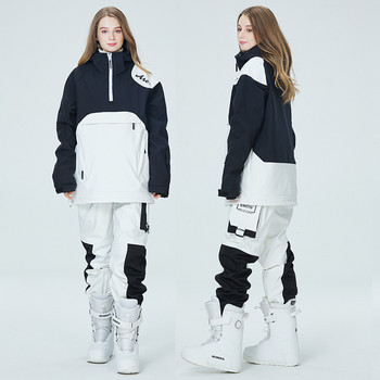 Дамски ски костюм 2022 Зимен топъл костюм за сноуборд Водоустойчиво външно облекло Яке+панталон Спортно облекло Мъжки комплект дрехи за ски